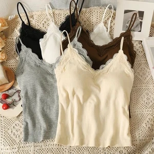 Casual Women Camisole Vest with Traceless Lace Back and Comfortable Design - Picture 1 of 30