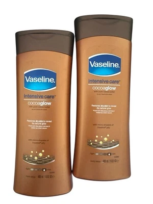 2 X Vaseline Intensive Care Cocoa Glow Dry Skin  400 Ml Each - Image 1 of 2