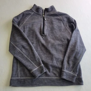 Tommy Bahama Jeans 1/4 Zip Ribbed Knit Men's Gray  Long Sleeve Pullover Sz Small - Picture 1 of 9