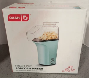 Dash Fresh Pop Popcorn Maker - Aqua With Recipe Guide-New In Box - Picture 1 of 4