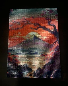 Mountain Valley Hill Sunset Diamond Art 7.4” x 5.3” Completed Collectible - Picture 1 of 4