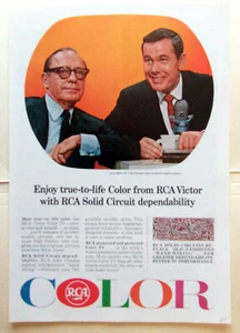 RCA Color TV Jack Benny Johnny Carson Magazine Print Ad 1965 7 x 10 - Bild 1 von 1