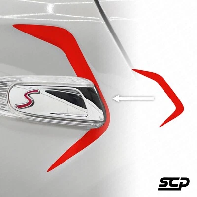 Coppia decalcomanie indicatori parafango laterale MINI F55 F56 F57 Concept - Rosso - Immagine 1 di 2