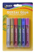 Bostik Glitter Glue 10ml 6 Assorted Colours