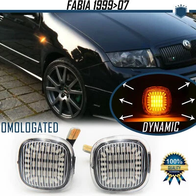 Frecce LED Dinamiche Sequenziali per SKODA FABIA I 6Y CANBUS Omologate Laterali - Immagine 1 di 4
