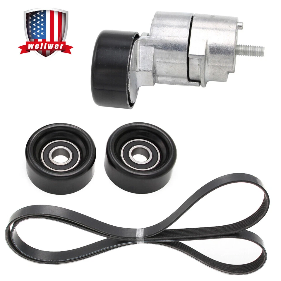 Kit de cinturón tensor polea loca acanalado en V apto para Kia Rondo Optima 2006-2010 2,4 L Foto 1 de 4