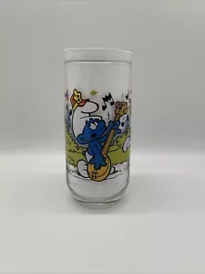 SELTENER SCHLUMPF 6 Zoll hohes Glas ""Harmony Schlumpf"" 1983 Peyo Wallace Berrie & Co NEUWERTIG - Bild 1 von 9