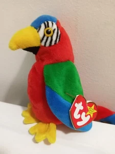 Ty Beanie Baby Jabber The Parrot Tropical Bird rare tag error 97/98 - Bild 1 von 5