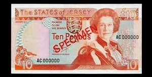 Specimen 1993 Jersey 10 Pounds AC 000000 GEM UNC {C111} - Picture 1 of 2