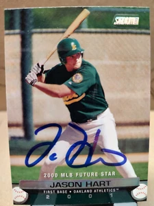 2001 Stadium Club #178 Jason Hart Oakland Atletica AUTOGRAFO - Foto 1 di 2