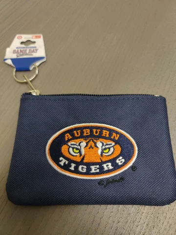 Officially Licensed Auburn Tigers Team Logo Zippered Game Day ID Purse Cover
