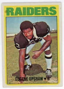 1972 Topps Gene Upshaw Rookie RC #186 Raiders Ex Stain - Picture 1 of 1