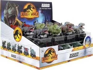 Jurassic World Zoom Riders pull back auto zoom dinosauro auto Jurassic Park - Foto 1 di 6