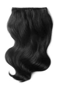 CLIPHAIR Natural Off/Black (#1B) Doppia Trama Testa Completa Clip In Extension Capelli - Foto 1 di 7