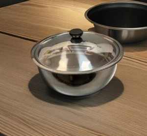 10" Stainless Steel Mixing Bowl with Lid Salad Bowl Washing Basin Soup Bowl - Picture 1 of 4