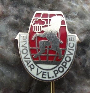 Antike Pivovar Velke Popovice Kozel Mittelböhmische Brauerei Bier Lager Pin Anstecker - Bild 1 von 6