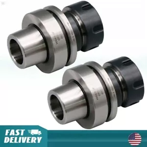 2 Pcs HSK63F-ER32UM-70L Tool Holder G2.5 3000rpm  CNC Engraving Milling Machine - Picture 1 of 16