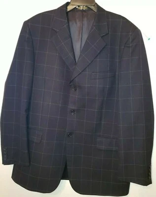 Manzini Hombres Blazer Negro Abrigo Deportivo Traje Chaqueta Talla 44R Hecho en Italia Foto 1 de 4