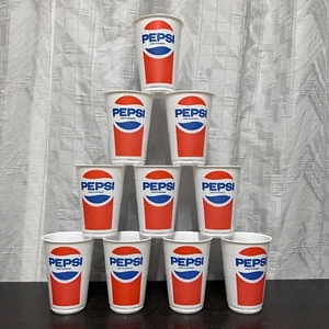 10 x Pepsi Cola Plastikbecher - 0,2l - neu - Vintage - Bild 1 von 4