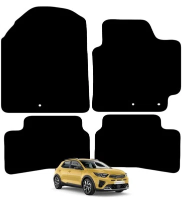 For Kia Stonic 2017+ Onwards Fully Tailored Black Car Floor Mats Carpets - Image 1 of 4
