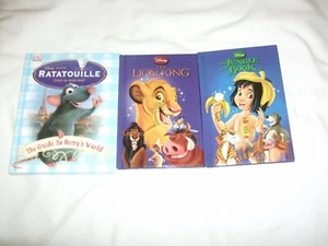 3 Disney Books The Lion King,The Jungle Book,Ratatouille - Picture 1 of 4
