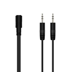 3.5mm Stereo Female Jack to 2 Male Plug Y Splitter Audio Cable for Speaker Pc - Picture 1 of 3