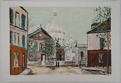 Maurice UTRILLO - Place du Tertre à Montmartre - Lithographie signée #Paris #art - Photo 1/4