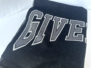 New Givenchy College Scarf Double Sided Black Logo Wool Cashmere Unisex - Picture 1 of 18