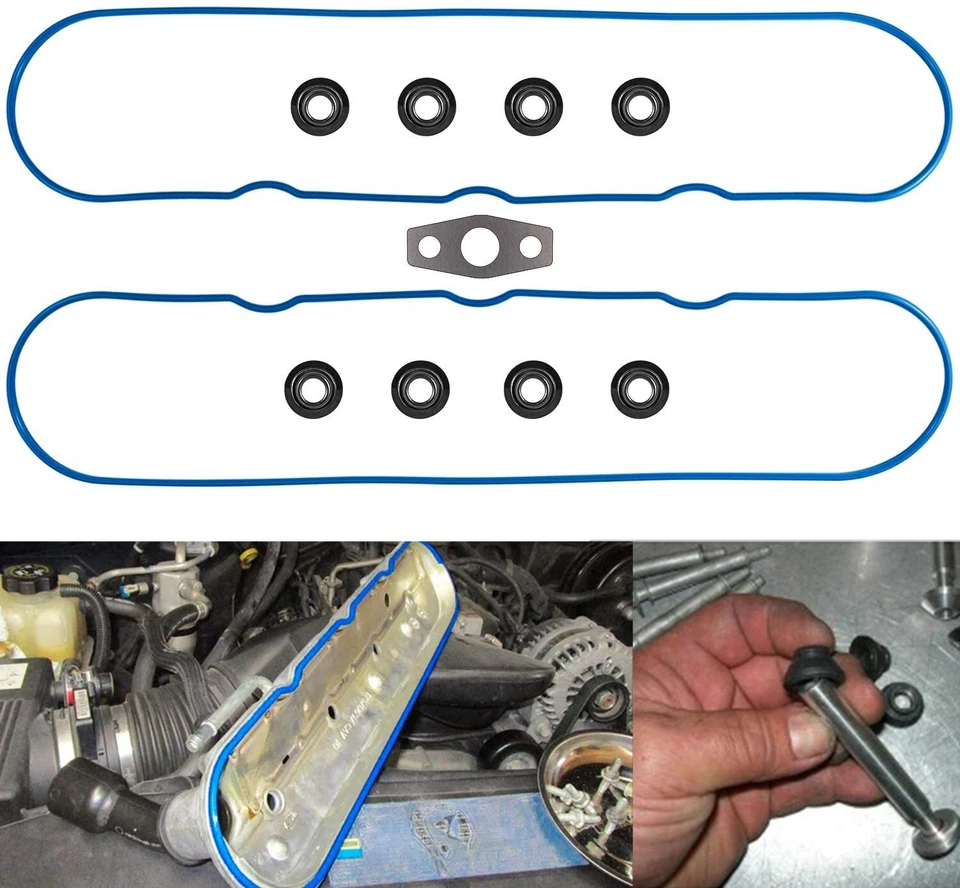 Valve Cover Gasket w/ Grommets for Chevy GMC Pontiac Cadillac Buick 1999-2016 - Imagem 1 de 4