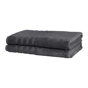 Luxury Turkish Towels Set Of 2 Bath Sheets 35x70 Charcoal Gray dark Grey 700 G - Picture 1 of 10