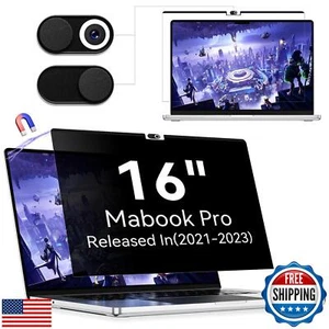 Magnetic Privacy Screen Protector Compatible with MacBook Pro 16 Inch (2021-2 - Picture 1 of 5