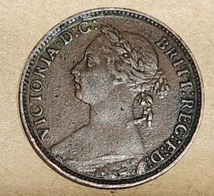 Great Britain 1893 Farthing Queen Victoria, Km# 753, Bronze, XF - Picture 1 of 4