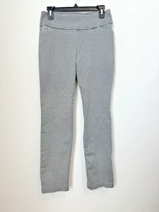 Lee Women's Gray Geometric Mid Rise Slim Leg Dress Pants Sculpting Career 6 - Picture 1 of 9