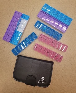 Pill case trifecta!  You get a total of 7 pill cases!!!  CHEAP!!! See pics! - Picture 1 of 8