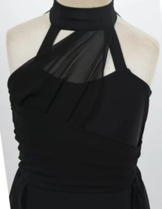 NWT iEFiEL Girls Chiffon Ruched Ballet Leotard Lyrical Dance Dress Sz 6 Black - Picture 1 of 17