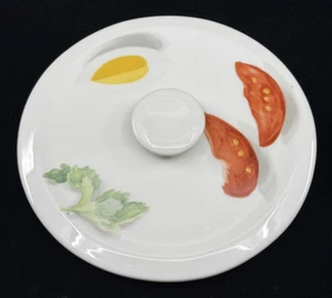 Vintage LIMOGES Aluminite FRUGIER Sauce Pan VEGGIE Dish LID Hand Painted BAKING - Picture 1 of 7