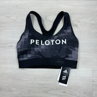 adidas x Peloton Sports Bra Size Small Black Digi Motion HEAT.RDY HE0597 - Image 1 of 3