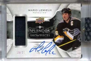 2017-18 Upper Deck Splendor Showpieces SPML Mario Lemieux Stick Tape Auto 19/27 - Foto 1 di 2