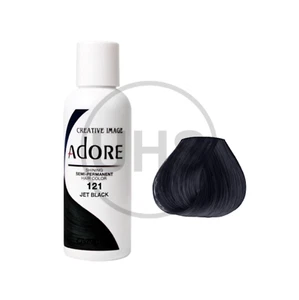 Adore Semi Permanent Jet Black Hair Colour 121 - 118ml Ammonia-Free Dye - Picture 1 of 1