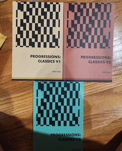 Progressions: Classics V1 V2 AND V3 By Jeffrey Kunde - BOOK SET - Foto 1 di 4