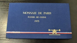 Mint de Paris Boxset FDC Fleur De Corners 1975 9 Coins With Sills - Picture 1 of 5