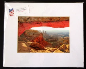 Mesa Arch Canyonlands National Park Original Mounted Giclee Photo Print 5"x7" - Picture 1 of 3