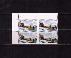 US USA Sc# 3235 MNH FVF PLATE # BLOCK Klondike Gold Rush Arctic - Picture 1 of 1