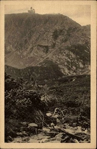 Riesengebirge Schlesien Schneegrube mit Baude AK um 1920 alte Ansichtskarte - Picture 1 of 1