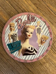 vtg 90s BARBIE 35th ANNIVERSARY COLLECTOR PLATE in 1959 Striped Maillot Swimsuit - Picture 1 of 5