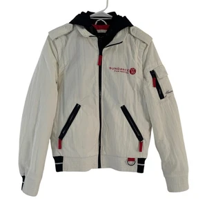 Kenneth Cole Sundance Film Festival Jacket Small Y2K Zip Hooded Retro Festival - Picture 1 of 13