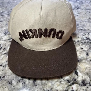 Authentic Dunkin Donuts Upside Down Logo SnapBack Hat Cap - Picture 1 of 5