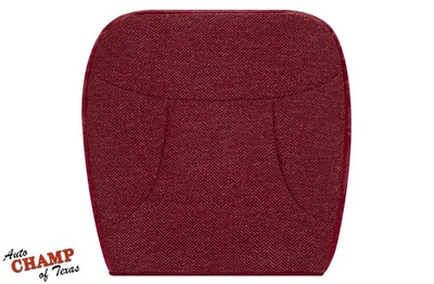 92-93 Ford F-150 F-250 F-350 XLT - Cubierta de asiento de tela inferior del lado del conductor roja 50/50 Foto 1 de 4