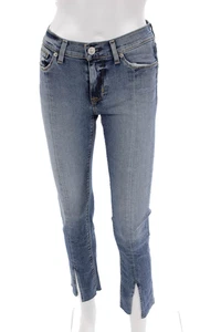 Hudson Womens Cotton Zip Button Skinny Fray Leg Jeans Blue Size EUR 26 - Picture 1 of 6