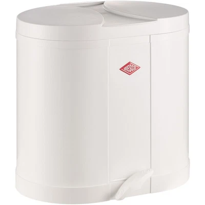 Treteimer Ökosammler Abfalleimer Mülleimer weiß Doppelabfallsammler 2x15 l - Bild 1 von 4